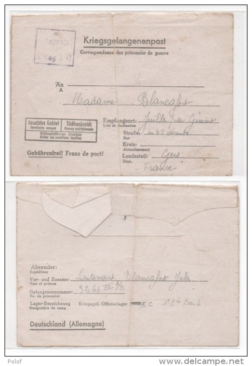 Lettre Prisonnier De Guerre - 3266 XIII A/B  - Lager-bezeichnung (70690) - WW II