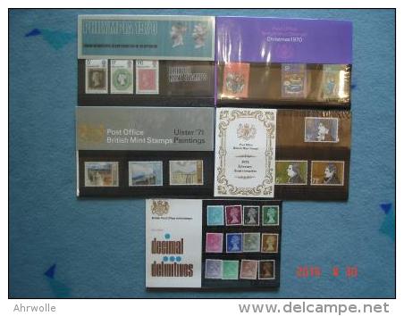 British Post Office Mint Stamps 5 Sets 1970 Und 1971 - Collections