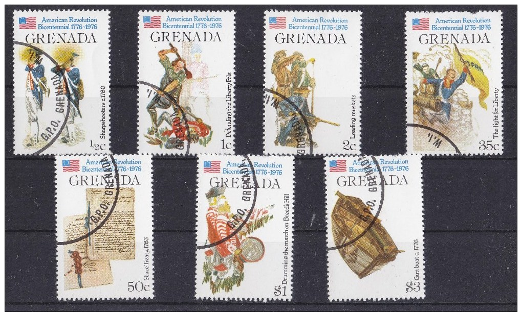 Grenada Mi. 749-55 Gest./o, 200 Jahre UA - Grenada (1974-...)