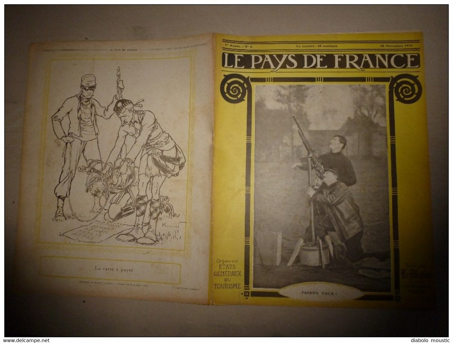 1914 JOURNAL De GUERRE(Le Pays De France):Nos Aviateurs;Tirailleur Algérien,sénégal;TOMMY;Dannemarie;Poilus-cyclistes - Français