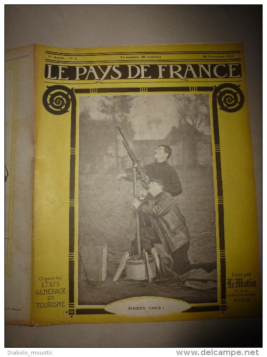 1914 JOURNAL De GUERRE(Le Pays De France):Nos Aviateurs;Tirailleur Algérien,sénégal;TOMMY;Dannemarie;Poilus-cyclistes - Français