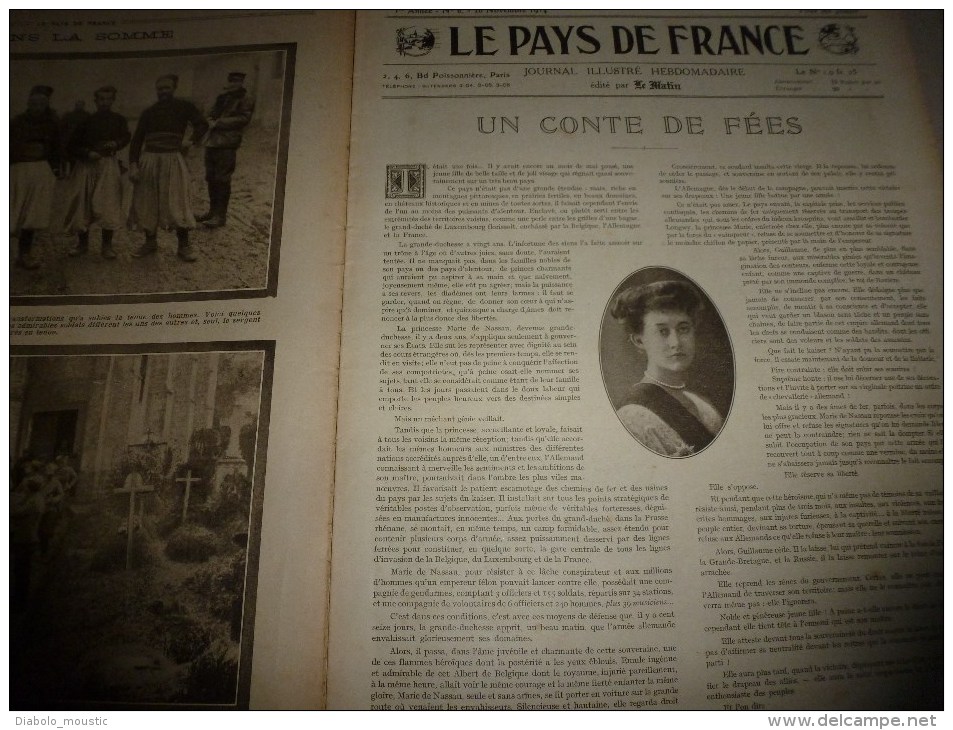 1914 JOURNAL De GUERRE(Le Pays De France):Nos Aviateurs;Tirailleur Algérien,sénégal;TOMMY;Dannemarie;Poilus-cyclistes - Français