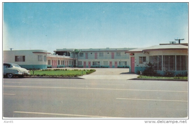 Long Beach California, South Seas Motel, Lodging, Auto, C1950s Vintage Postcard - Long Beach