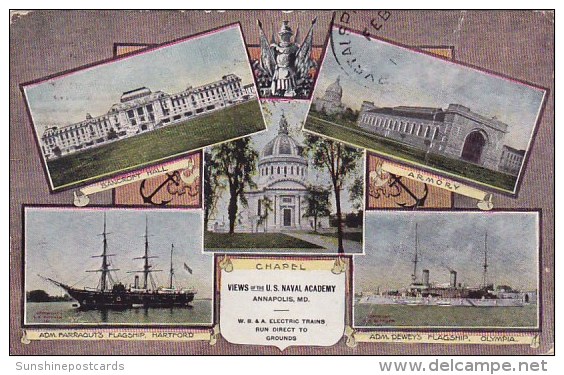 View Of The U S Naval Academy Annapolis Maryland 1913 - Annapolis