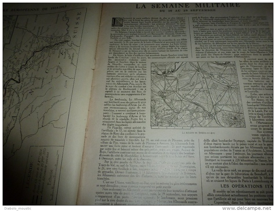 1915 JOURNAL De GUERRE(Le Pays De France):Berry-a-B;Ablain- S-N;Les Belges;Notre Canon;Gellenoncourt;Haraucourt;ISTANBUL - Français