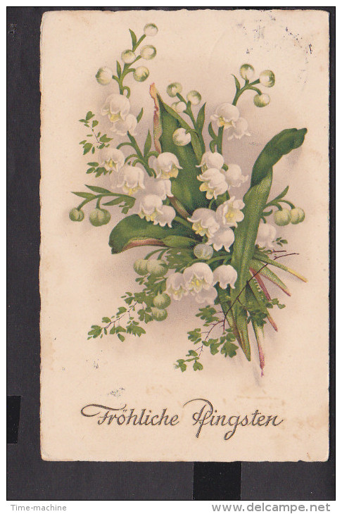 Postkarte Pfingsten ,Maiglöckchen  1931 Stempel Kirchhorsten - Pfingsten