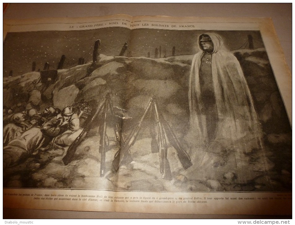 1915 JOURNAL de GUERRE(Le Pays de France): Les NOËLS (Alsace, Wallon, Anglais, Serbe,Italien,Allemand,Ru sse)...etc