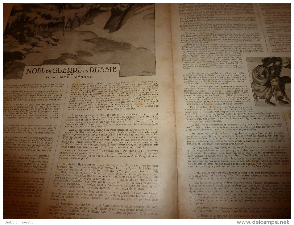 1915 JOURNAL de GUERRE(Le Pays de France): Les NOËLS (Alsace, Wallon, Anglais, Serbe,Italien,Allemand,Ru sse)...etc