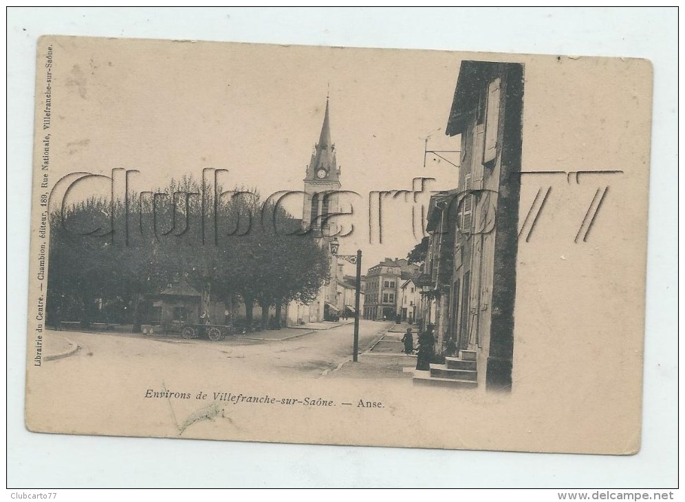 Anse (Rhône) : La Place De L'église En 1905 (animé) PF - Anse