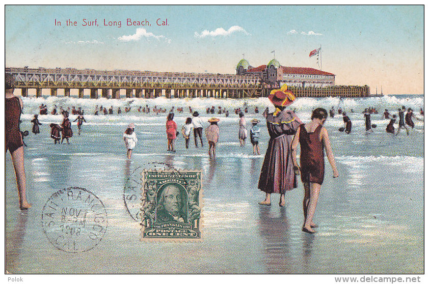 Ac - Cpa USA -  In The Surf, Long Beach, Cal. - Long Beach