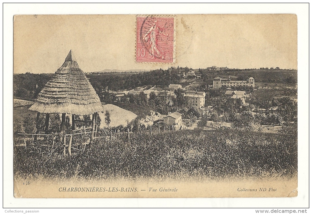 Cp, 69, Charbonnières-les-Bains, Vue Générale, Voyagée - Charbonniere Les Bains