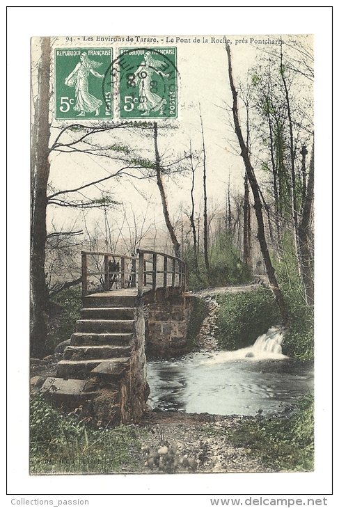 Cp, 69, Près Pontcharra, Le Pont De La Roche, Voyagée 1909 - Pontcharra-sur-Turdine