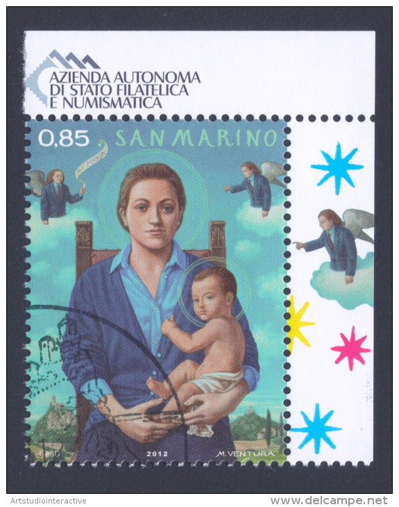 2012 SAN MARINO "NATALE 2012" SINGOLO ANNULLO PRIMO GIORNO - Used Stamps