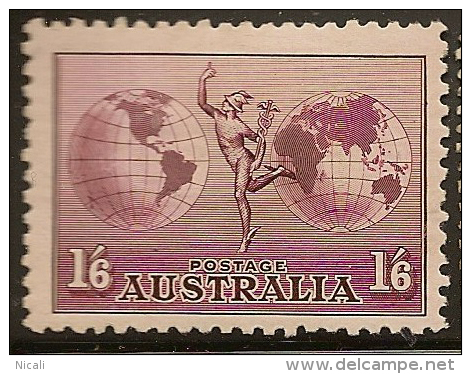 AUSTRALIA 1934 1/6 Hermes P11 SG 153 HM #CT211 - Mint Stamps