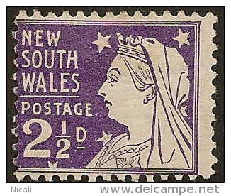 NSW 1897 2 1/2d Purple QV SG 295a HM #CU77 - Mint Stamps