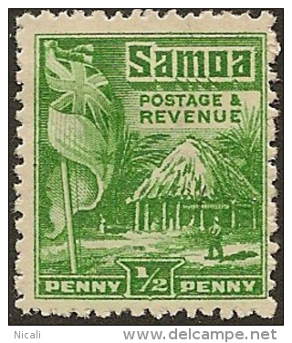 SAMOA 1921 1/2d Hut SG 153 U #CY315 - Samoa