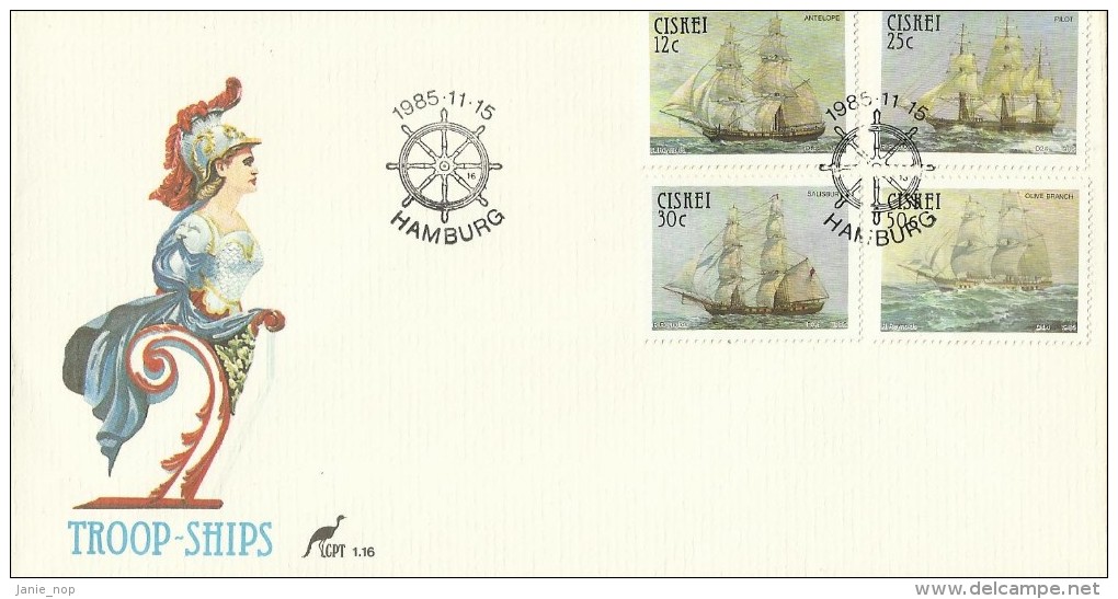 Ciskei 1985 Troop Ships FDC - Ciskei