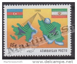 Azerbaidjan - Azerbaijan - Azerbaycan 1993 Yvert 115A, Communications Cooperation With Iran - MNH - Azerbaiján