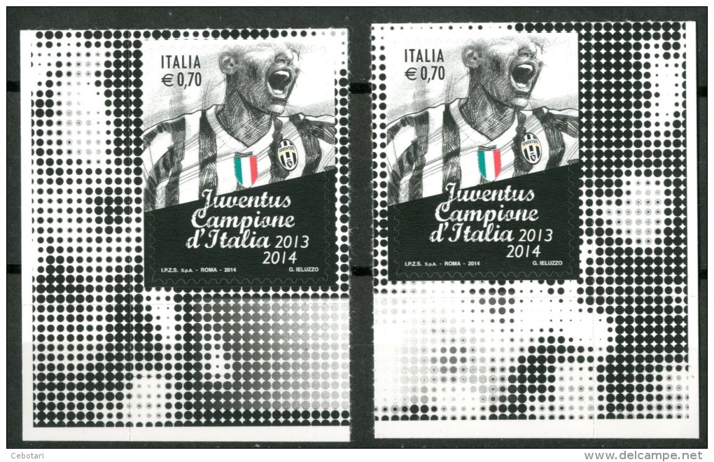 ITALIA / ITALY 2014** - Juventus Campione D´Italia 2013/2014  - 2 Val. Autoadesivi Come Da Scansione - 2011-20: Mint/hinged