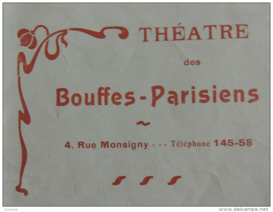 Théâtre Des Bouffes-Parisiens : L&rsquo;Ingénu Libertin Conte Galant En 3 Actes De Louis Artus - Auteurs Français