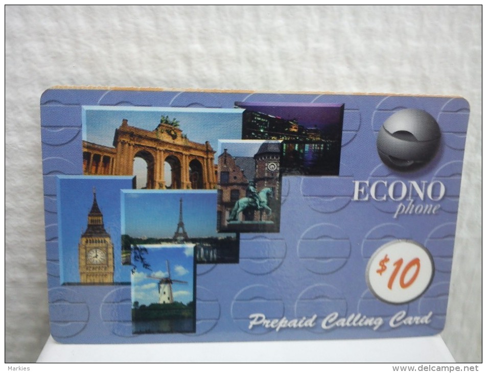 Econo Phone 10 $ Used 2 Photo's  Rare - [2] Prepaid & Refill Cards