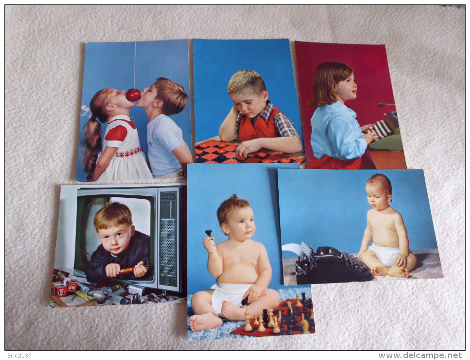 LOT DE 6 CARTES ...JEUX D'ENFANTS... - Collections, Lots & Séries