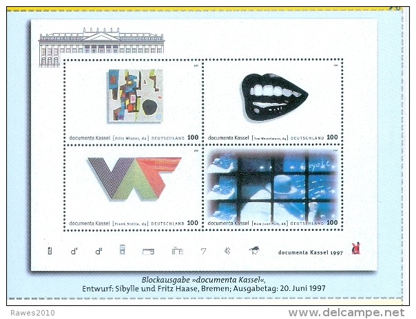 BRD DP-Ganzsachenpostkarte 1997 Abb. Mi. Block 39 10. Documenta Kassel Gemälde - Postcards - Mint