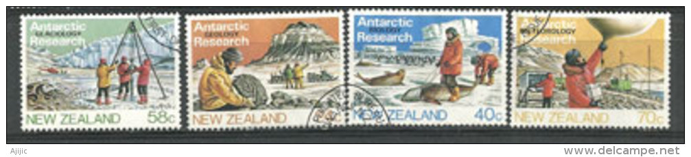 NOUVELLE-ZELANDE. Recherches Scientifiques En Antarctique. Yv.859/62. Série Complète Oblitérée ,première Qualité - Gebraucht