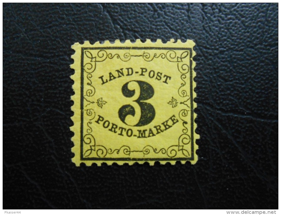 Altdeutschland - Baden  Mi 2x - 3Kr*- Landpost-Portomarken  - 1862 - Neufs