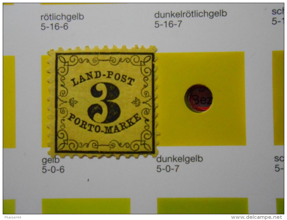 Altdeutschland - Baden  Mi 2x - 3Kr*- Landpost-Portomarken  - 1862 - Ungebraucht