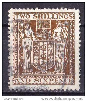 New Zealand 1931 Postal Fiscal 2s 6d Brown Used -  - - Fiscaux-postaux