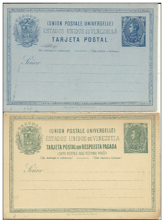 VENEZUELA - LOTE DE 6 ENTEROS POSTALES / NUEVOS/ USADOS / CON RESPUESTA-DOBLE - Venezuela