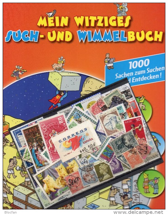 über 100 Briefmarken O 50€ Plus Witziges Such-/Wimmelbuch 2012 Neu 3€ Motivation Für Junge Sammler Oder Alte Hasen Book - Fantasia