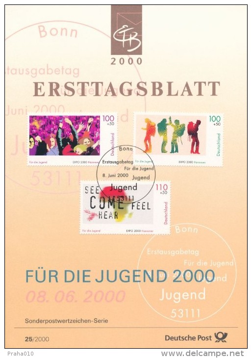 BRD / First Day Sheet (2000/25) 53111 Bonn: EXPO 2000 Hannover - 2000 – Hannover (Germania)