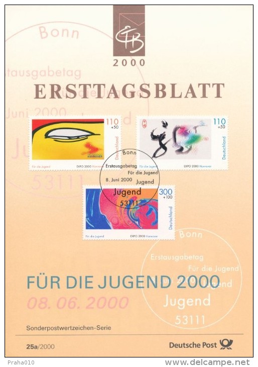 BRD / First Day Sheet (2000/25 A) 53111 Bonn: EXPO 2000 Hannover - 2000 – Hannover (Germania)