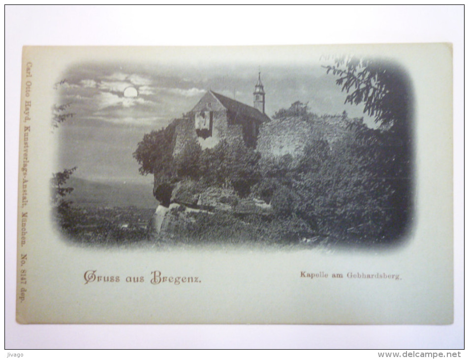 GRUSS  Aus  BREGENZ  :  Kapelle Am Gebhardsberg  (Carte à La Lune) - Bregenzerwaldorte