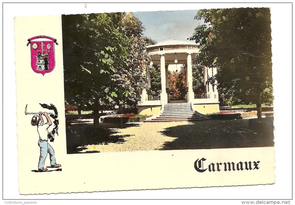 Cp, 81, Carmeaux, Kiosque, Parc Des Mineurs, Voyagée 1959 - Carmaux