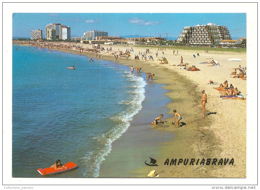 Cp, Espagne, Ampuriabrava, La Plage, écrite - Gerona