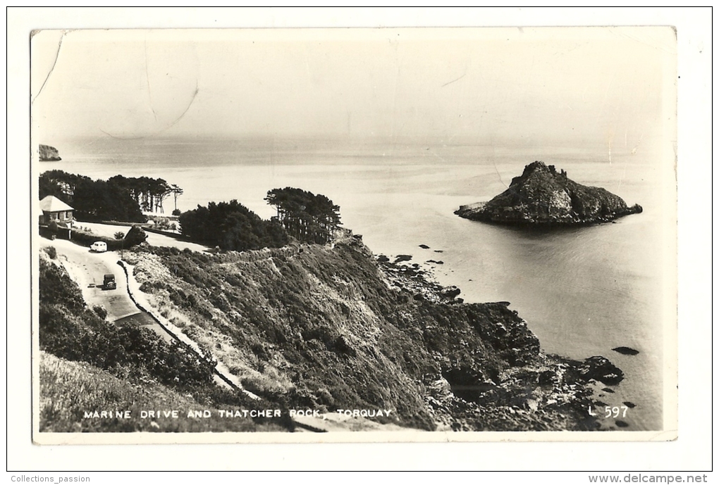 Cp, Angleterre, Torquay, Marine Drive And Thatcher, Voyagée 1958 - Torquay