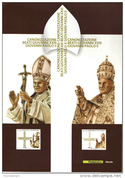 Italy 2014. POPE CANNONIZATION SPECIAL COLLECTION With Set, FDC-s In SPECIAL BOOK, NICE !!! MNH (**) - 2011-20: Mint/hinged