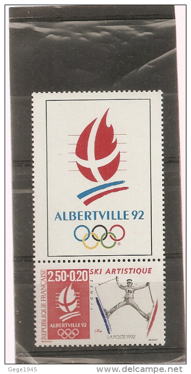 France 1991 Neuf N° 2709a   Ski Artistique ( Papier Brillant ) + Sigle Albertville - Nuevos