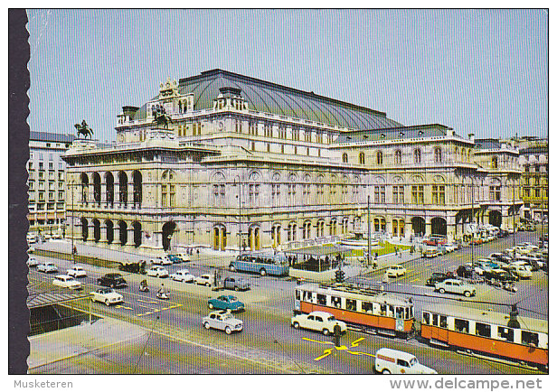 Austria PPC Wien  Staatsoper Opera House Tram Tramways 1968 To TÅRNBY Pr. KASTRUP Denmark (2 Scans) - Vienna Center