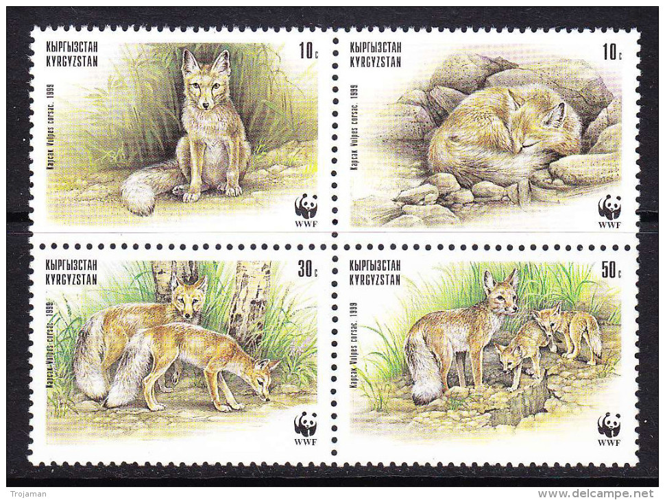 KGZ-	06	KYRGYSZTAN – 1999 ANIMALS FOXES - Kyrgyzstan