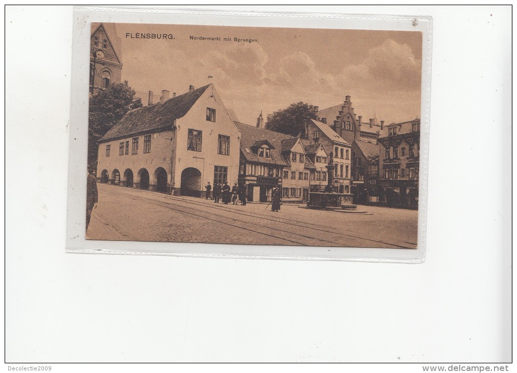 B82148 Flensburg Nordermarkt Mit Sprangen  Germany  Front Back Image - Flensburg