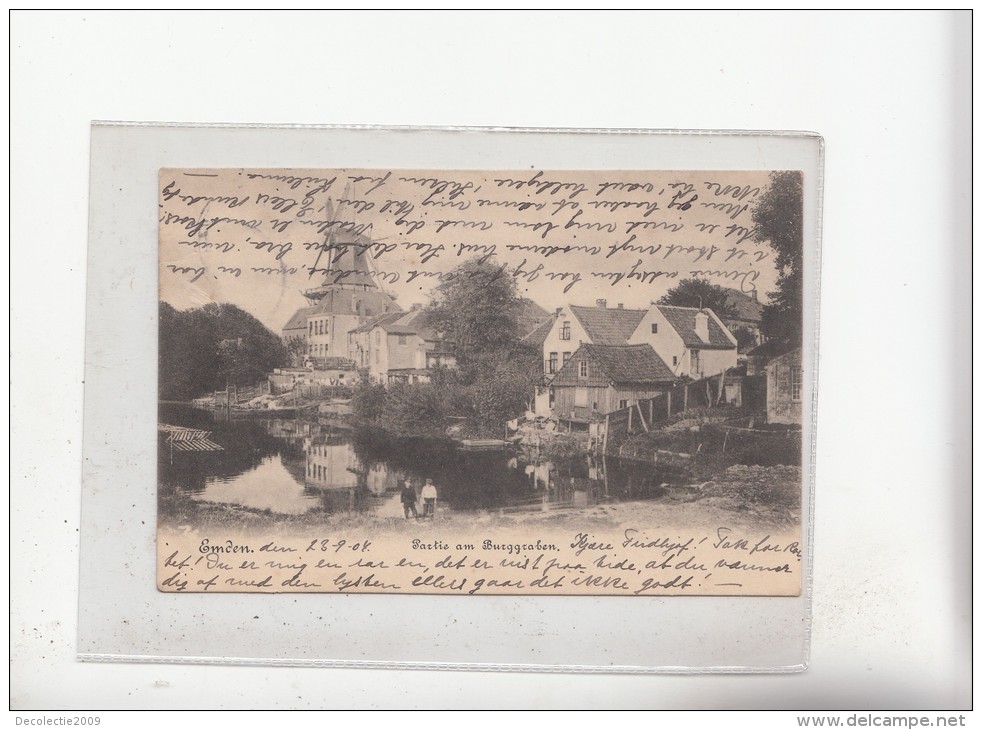 B82245 Emden Partie Am Burggraben Lower Saxony Germany  Front Back Image - Emden