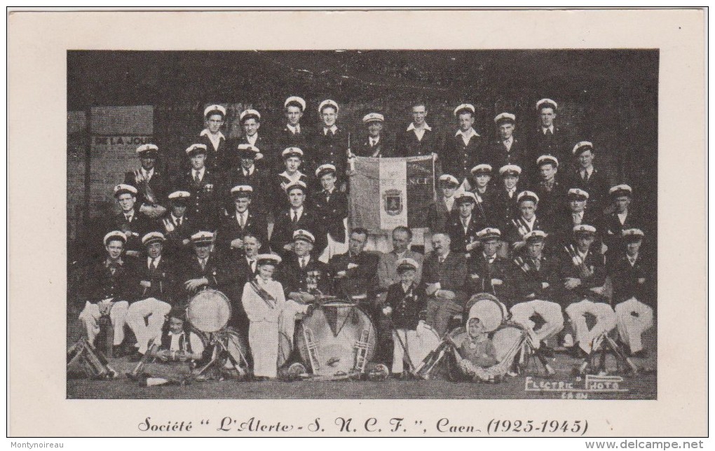 Calvados : CAEN  :  Société " L ALERTE  S M C F   1925-1945  Groupe  Musique - Caen