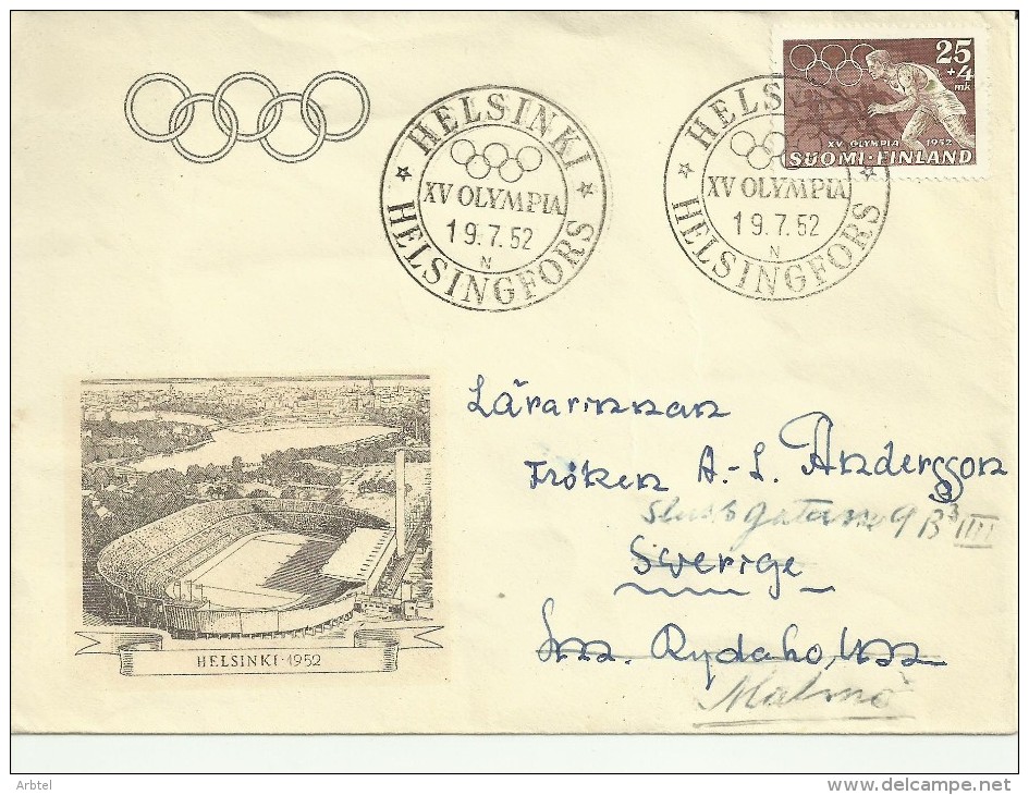 FINLANDIA CC MAT ESPECIAL JUEGOS OLIMPICOS HELSINKI 1952 - Summer 1952: Helsinki