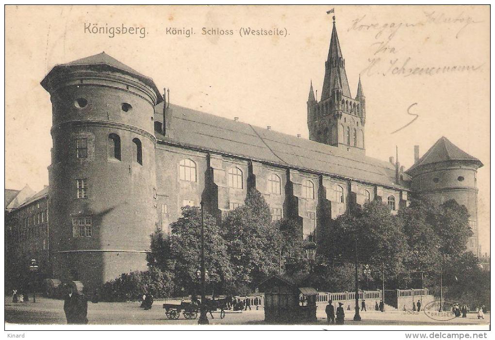 CPA..KÖNIGSBERG...KÖNIG SCHLOSS  (westseite)  ..1904..be Scan.. - Westpreussen