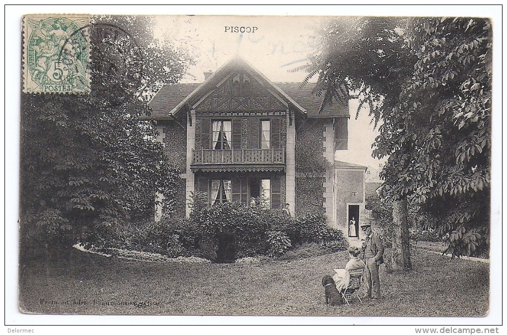 CPA Piscop Val D' Oise 95 Maison Avec Personnages édit Brémond écrite 1907 - Pontcelles