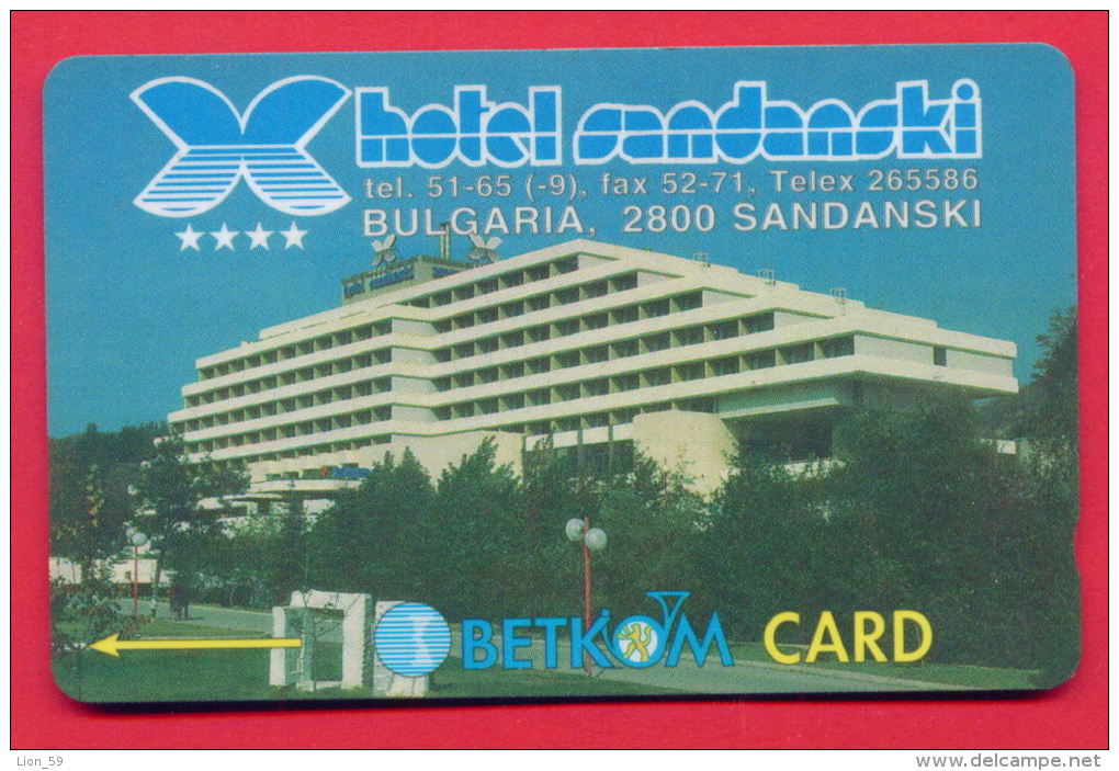 H66 / BETKOM - HOTEL " SANDANSKI "   Phonecards Télécartes Telefonkarten Bulgaria Bulgarie Bulgarien Bulgarije - Bulgarien